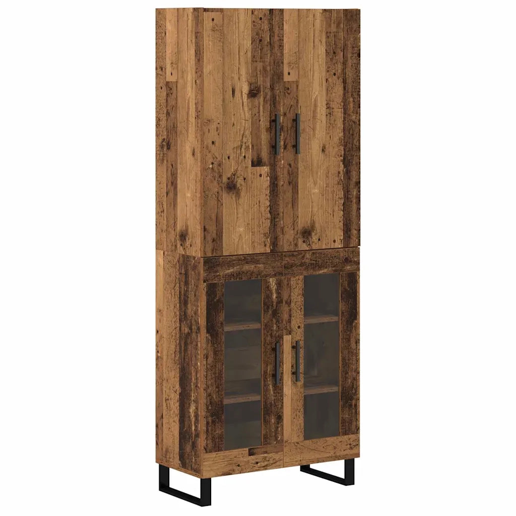 Credenza 2 pz | Madia | Buffet da pranzo | Armadio da pranzo Legno vecchio 69,5 x 34 x 180 cm