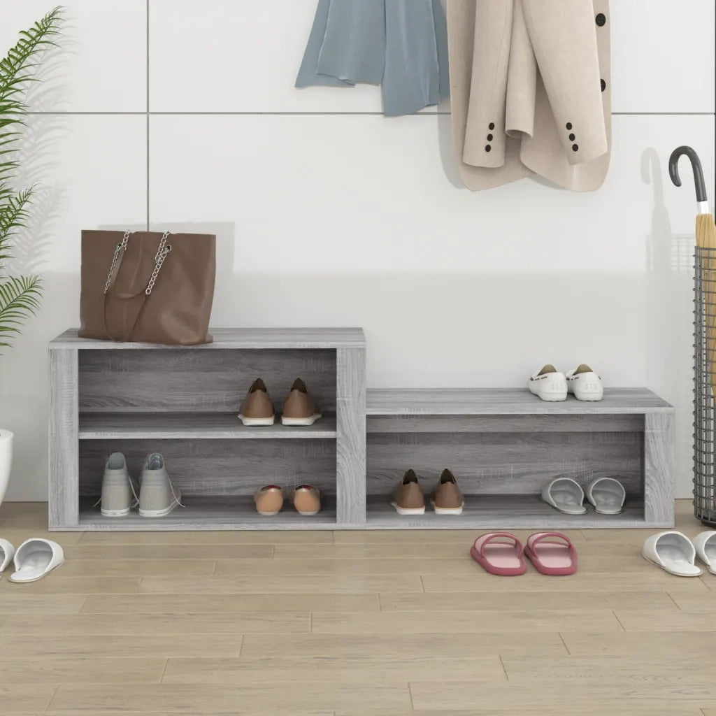 Scarpiera | Mobile per scarpe Grigio Sonoma 150x35x45 cm in Legno Multistrato