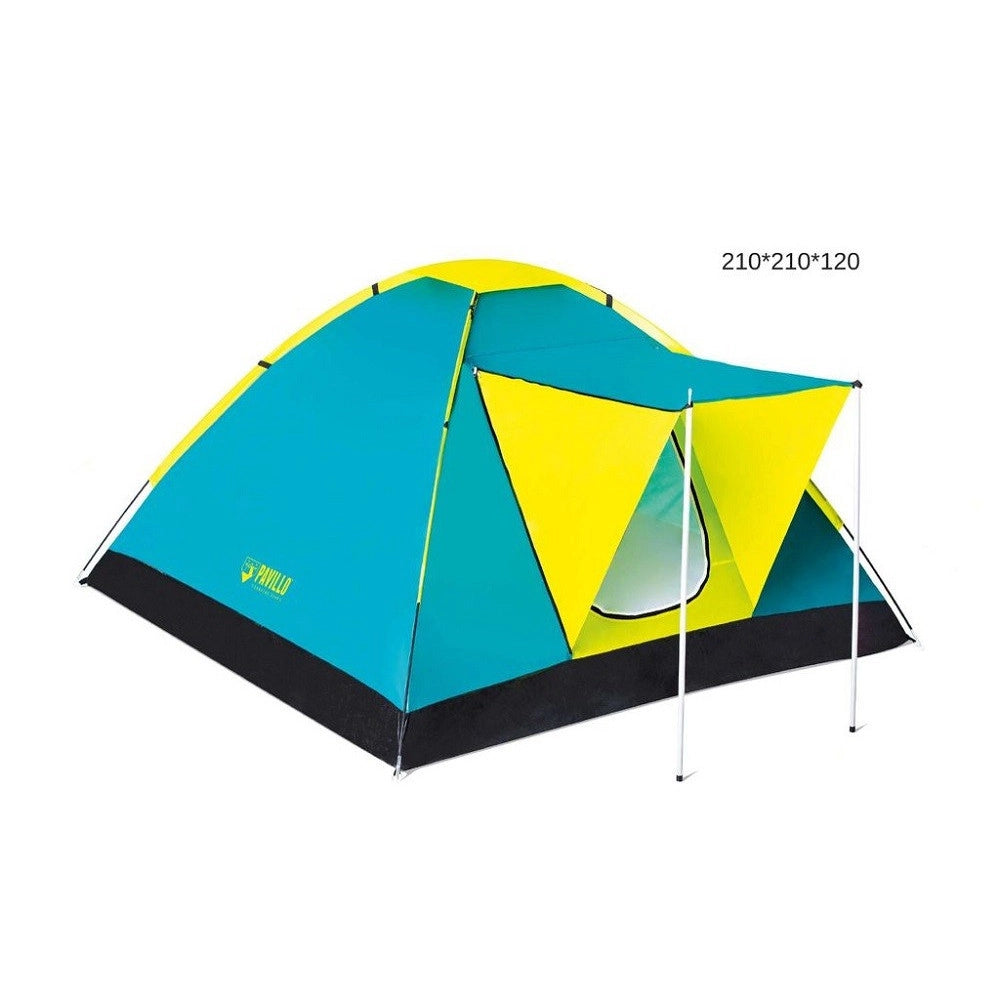 Trade Shop - Tenda Da Campeggio Cool Ground Per 3 Posti 210x210x120 Cm Zanzariera Tasca 68088 -