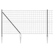 Recinzione da Giardino | Recinzione con Posto Grigio 1,2 x 10 m Acciaio