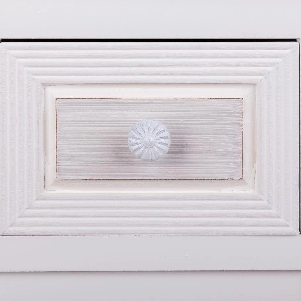 Tavolino porta telefono in legno bianco 33x26,5x72,5 h
