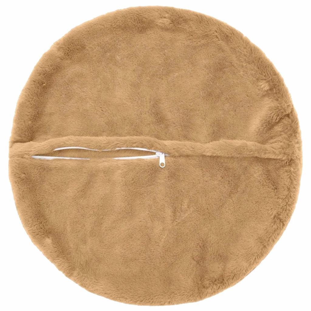 Federa 2 pz HEERLEN Tortora Ø 40 cm Pelliccia di Coniglio Finta 922473