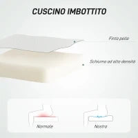 Sedia da Ufficio Regolabile con Rivestimento a Bottoni, in Pelle PU, Schiuma e Acciaio, 44x50x78-88 cm, Bianco
