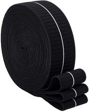 Corda elastica a doppia torsione 9,14 m - Bianca banda elastica - Durevole poliestere - Elastici intrecciati - Per cucire/bastare - Respira e resistente allo sfregio