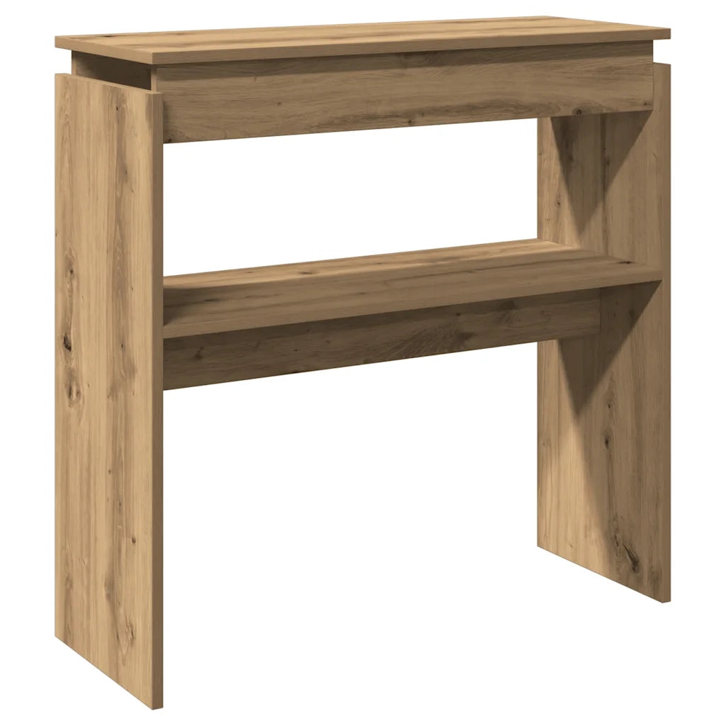 Tavolo Consolle Rovere Artigianale 80x30x80 cm in Truciolato 856625