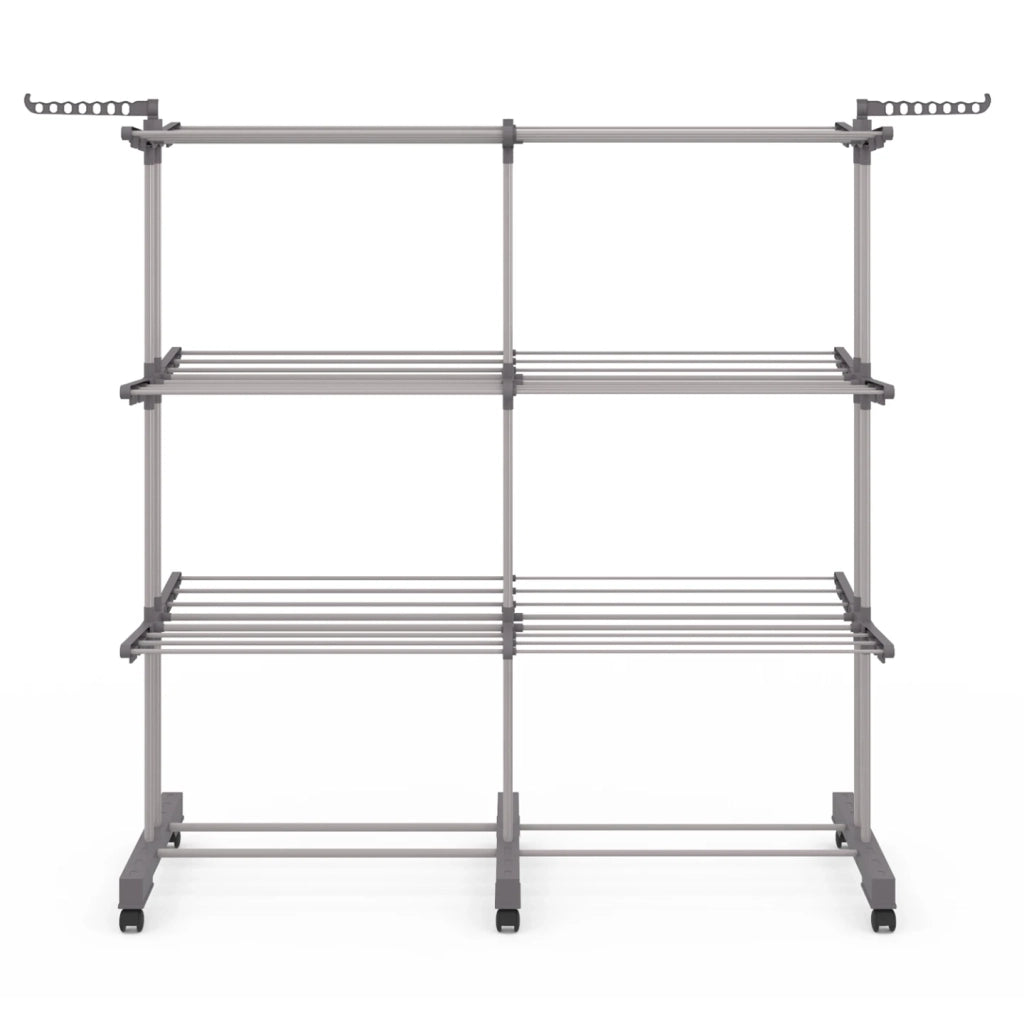 IDMarket - 40M MAXI grigio Asciugabiancheria estensibile a 3 livelli