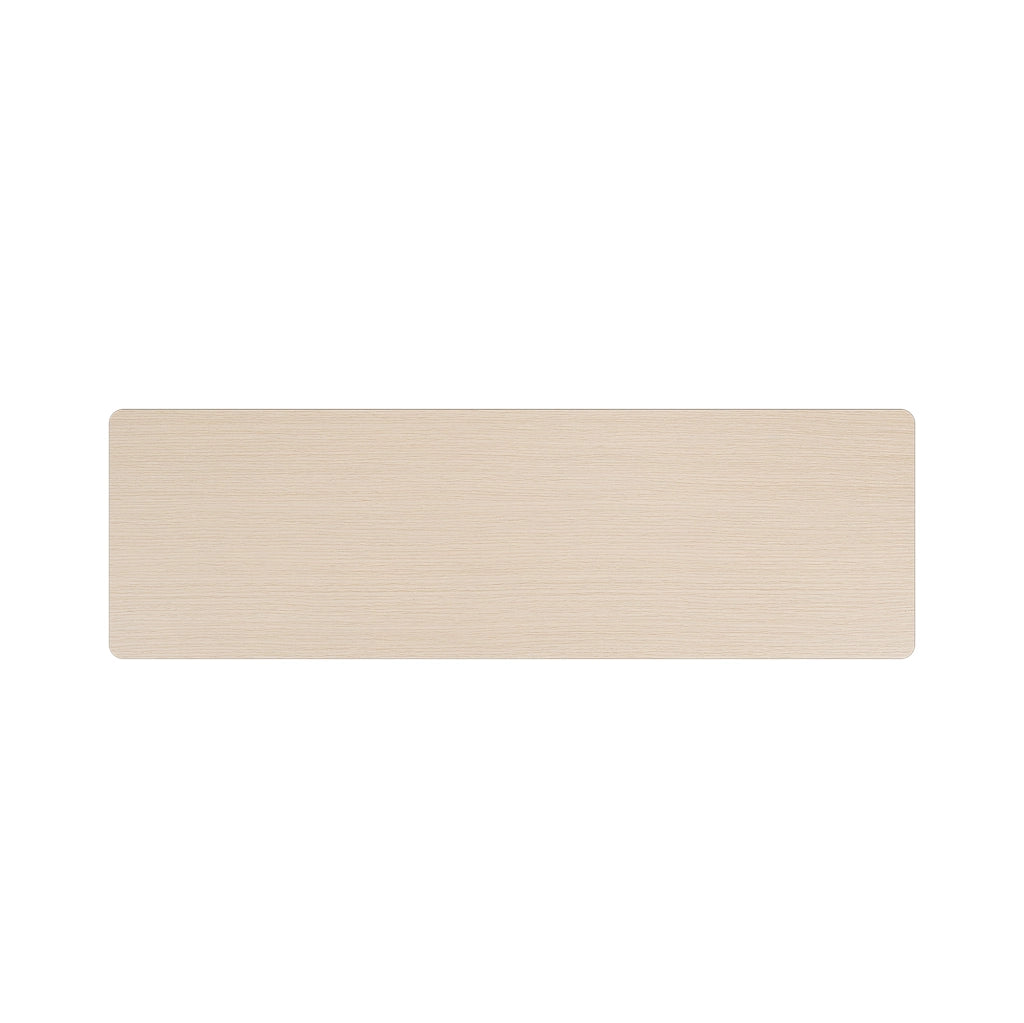 Sideboard con venature legno bianco - Zephmum - 4 ante, 2 cassetti, vetro