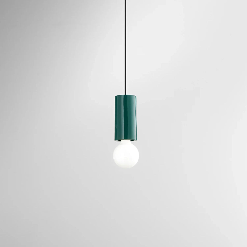 Sospensione Minimal Idea Ceramica Verde Lucido 1 Luce E27 Ip20