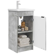 Mobile da bagno con Lavabo | Armadio Lavabo Grigio Cemento 42 x 40 x 84,5 cm