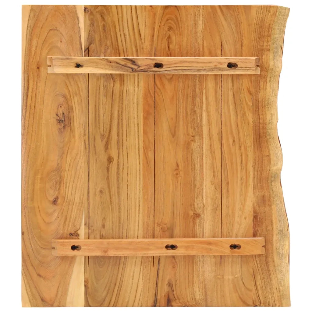 Piano per VanitÃ  Bagno in Massello di Acacia 80x52x2,5 cmcod mxl 79901