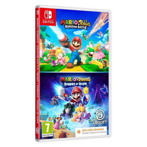 Videogioco ubisoft l00037 switch mario & rabbits double pack digital d