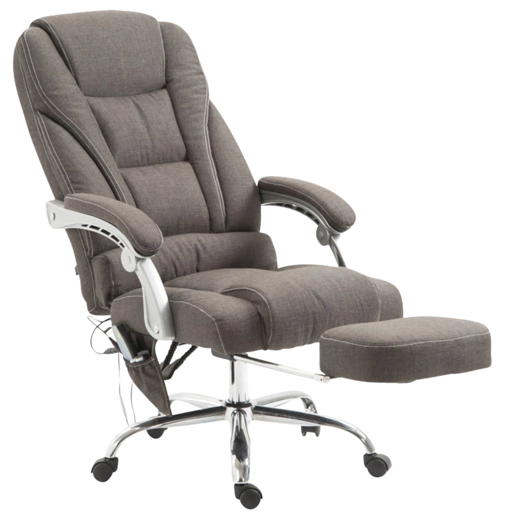 Sedia ufficio massaggiante Pacific in tessuto grigio scuro