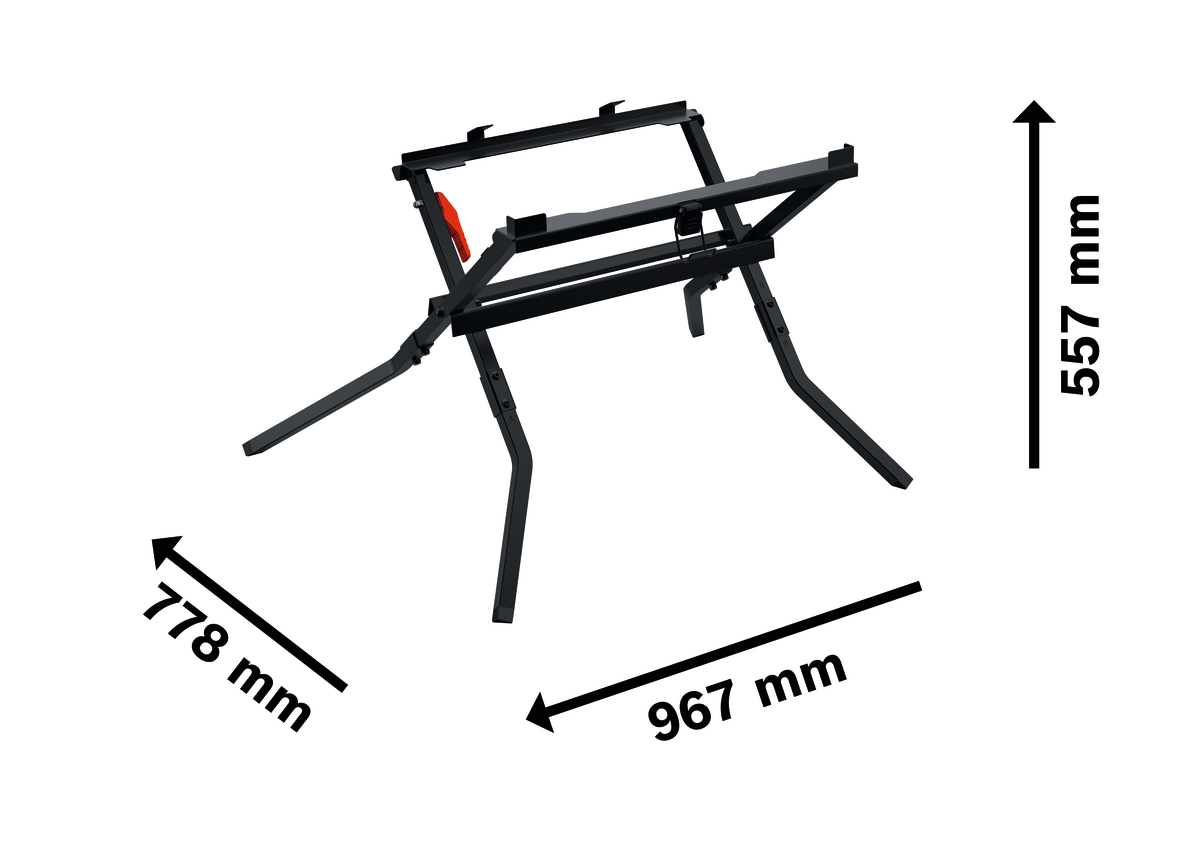 Banco di Supporto Bosch GTA 571 – Cavalletto pieghevole per seghe da banco