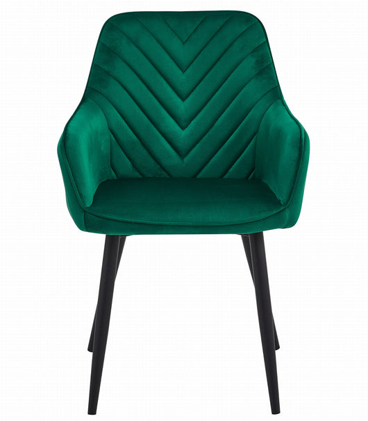 Sedia VALORA WAAV - Elegante velluto verde scuro per soggiorno, cucina, sala da pranzo