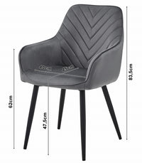 Sedia VALORA WAAV - Elegante velluto verde scuro per soggiorno, cucina, sala da pranzo