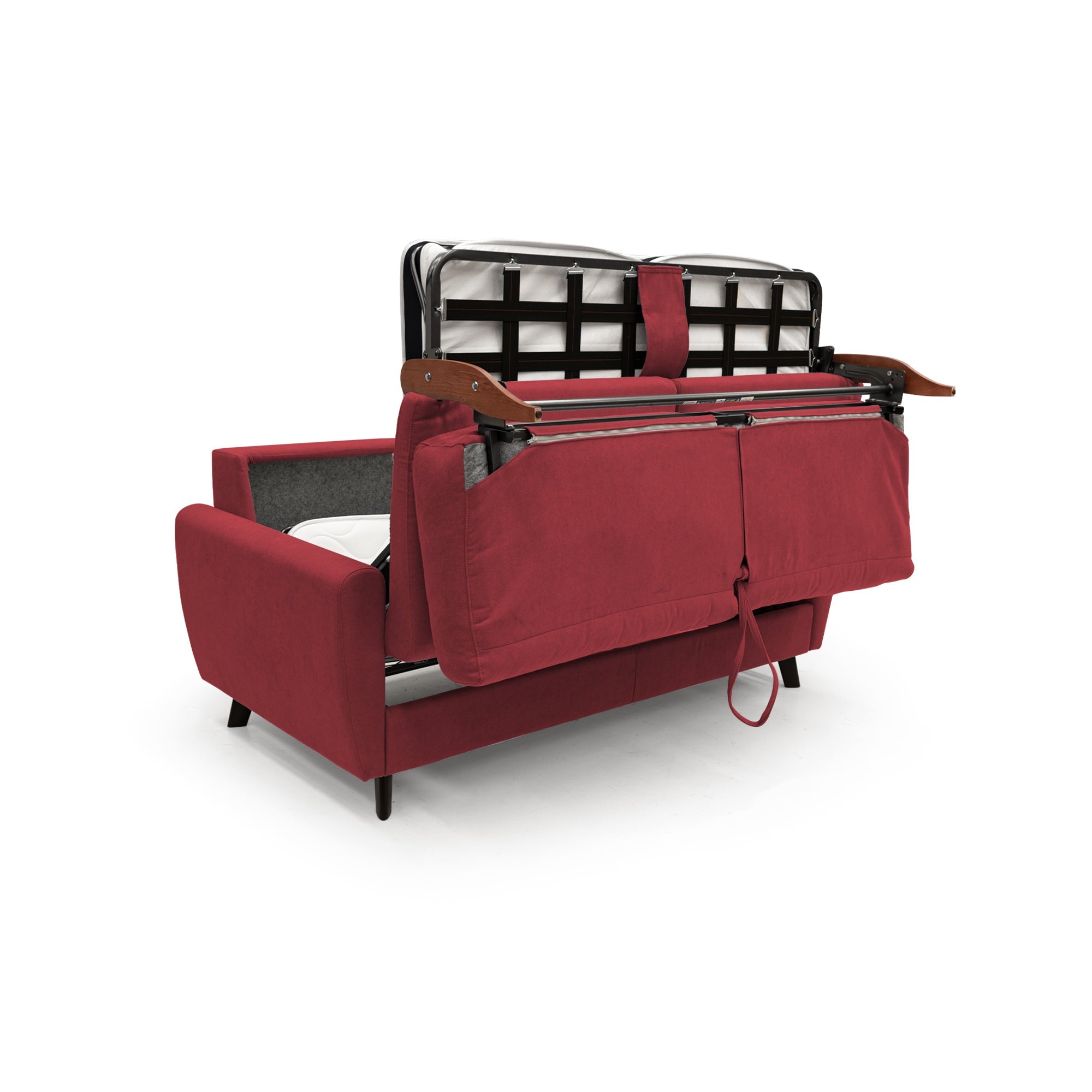 Callisto Divano letto matrimoniale 208 cm rosso