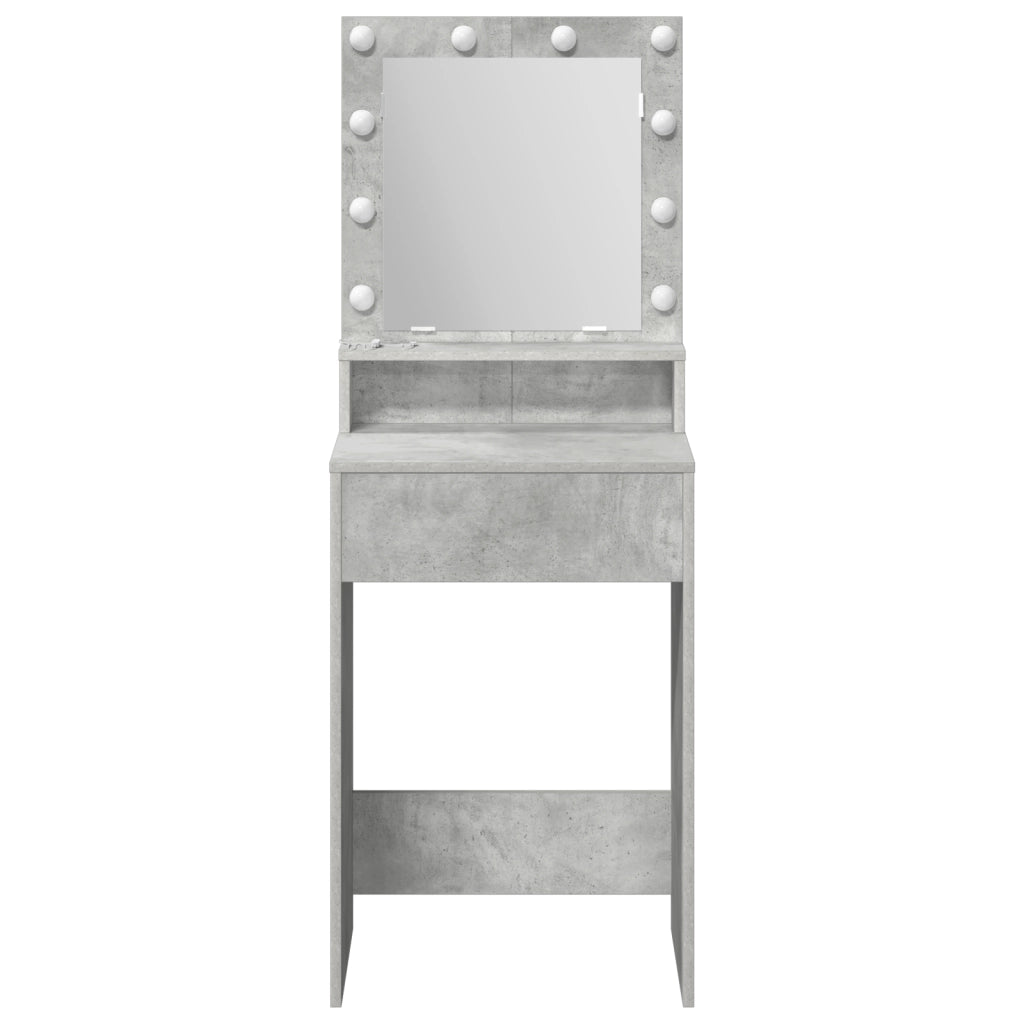 Toletta  con luci LED Grigio Cemento 50x41x135 cm