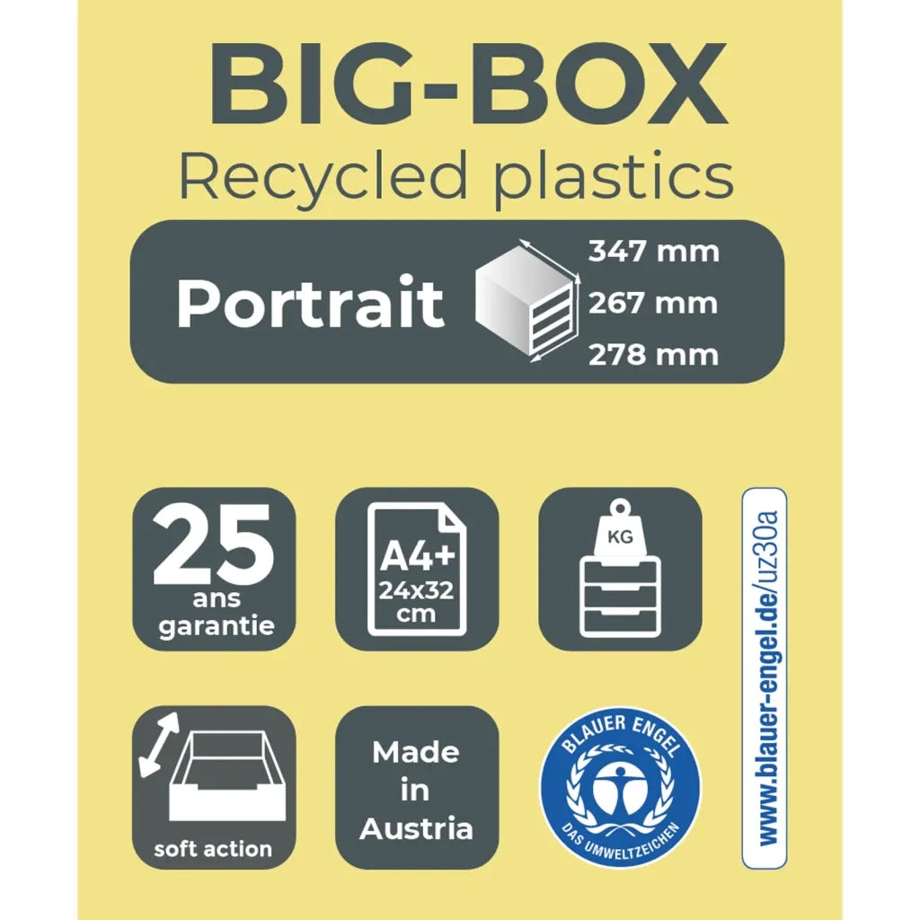 Exacompta Set Cassetti da Scrivania Big-Box "Harlequin" con 4 Cassetti 444583