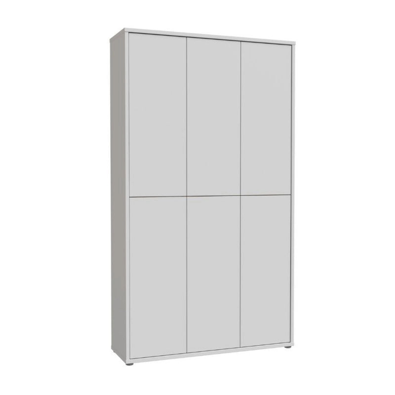 Armadio multiuso Medea 6 ante colore grigio chiaro 109.2x34.9xH191.9 cm.