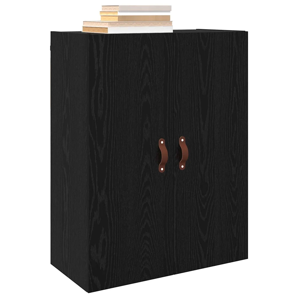 Mobiletto a muro 2 pcs Rovere Nero 69,5 x 34 x 90 cm