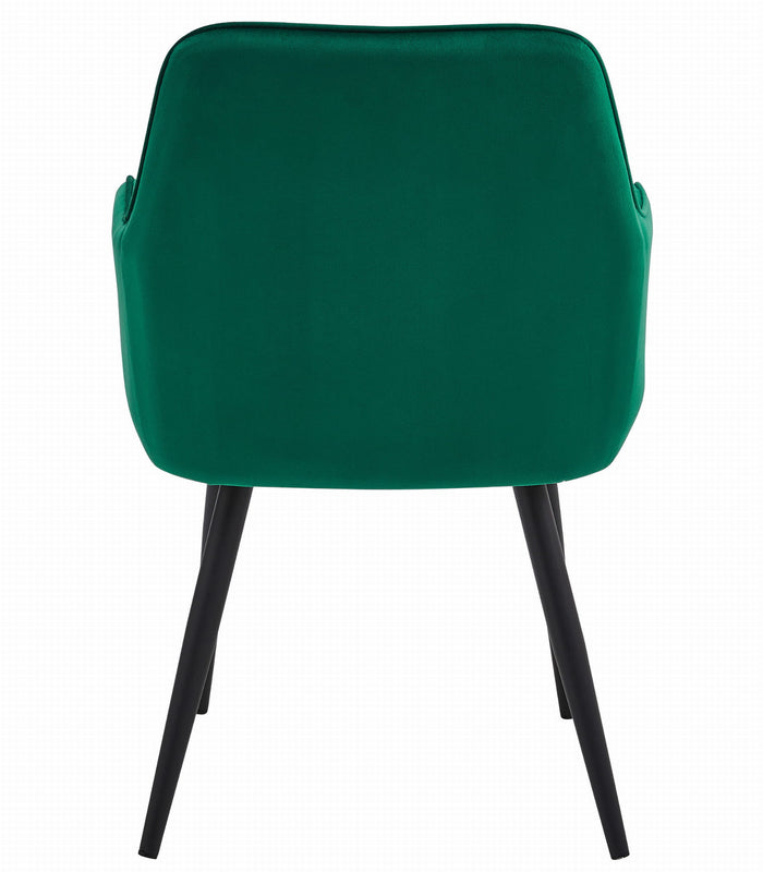 Sedia VALORA WAAV - Elegante velluto verde scuro per soggiorno, cucina, sala da pranzo