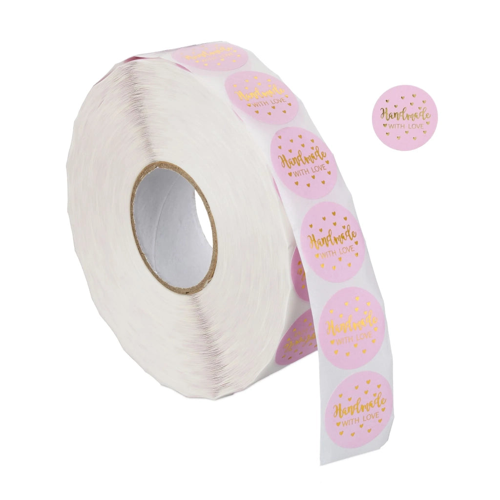 Rotolo di etichette decorative 2500 pezzi pratico per regali e buste in carta dorata 13_0015128
