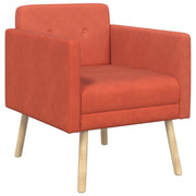 Sedia d'accento Rosso Arancio Tessuto in velluto a coste 42044816