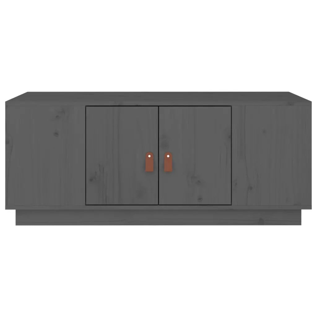 Tavolino da Salotto Grigio 100x50x41 cm Legno Massello di Pino 818257