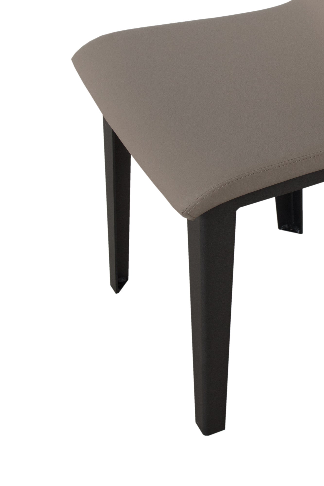 Sedia 40/44x42x86 cm Armida gambe Antracite in Similpelle Tortora