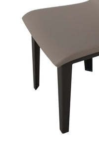 Sedia 40/44x42x86 cm Armida gambe Antracite in Similpelle Tortora