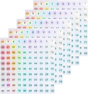 Etichette numeriche 1-100, piccole, 14 fogli di etichette numerate, organizzazione di archiviazione, riflettenti, rotonde, utili.