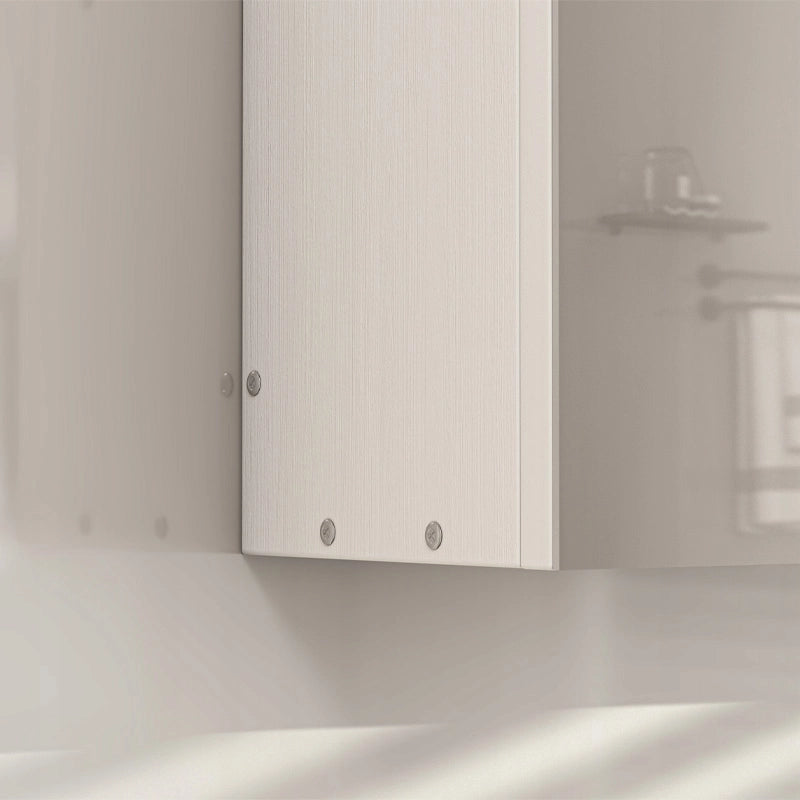 Mobiletto da bagno a parete con specchio a tre ante, stile loft moderno