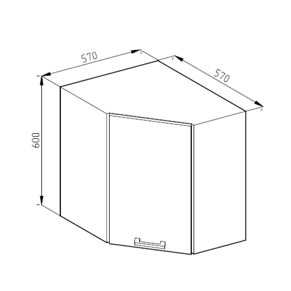Mobile angolare da cucina R-Line Bianco/Antracite 57 cm Forma a J Vicco