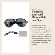 Bracciale Bluetooth con Orecchini Aperti - Nero - Adatto per Android - Traduzione in 137 Lingue - Funzionalità di Chiamata e Musica