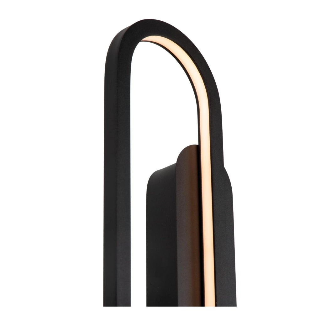 Applique LED integrato ovale nera alluminio THELMA Lucide