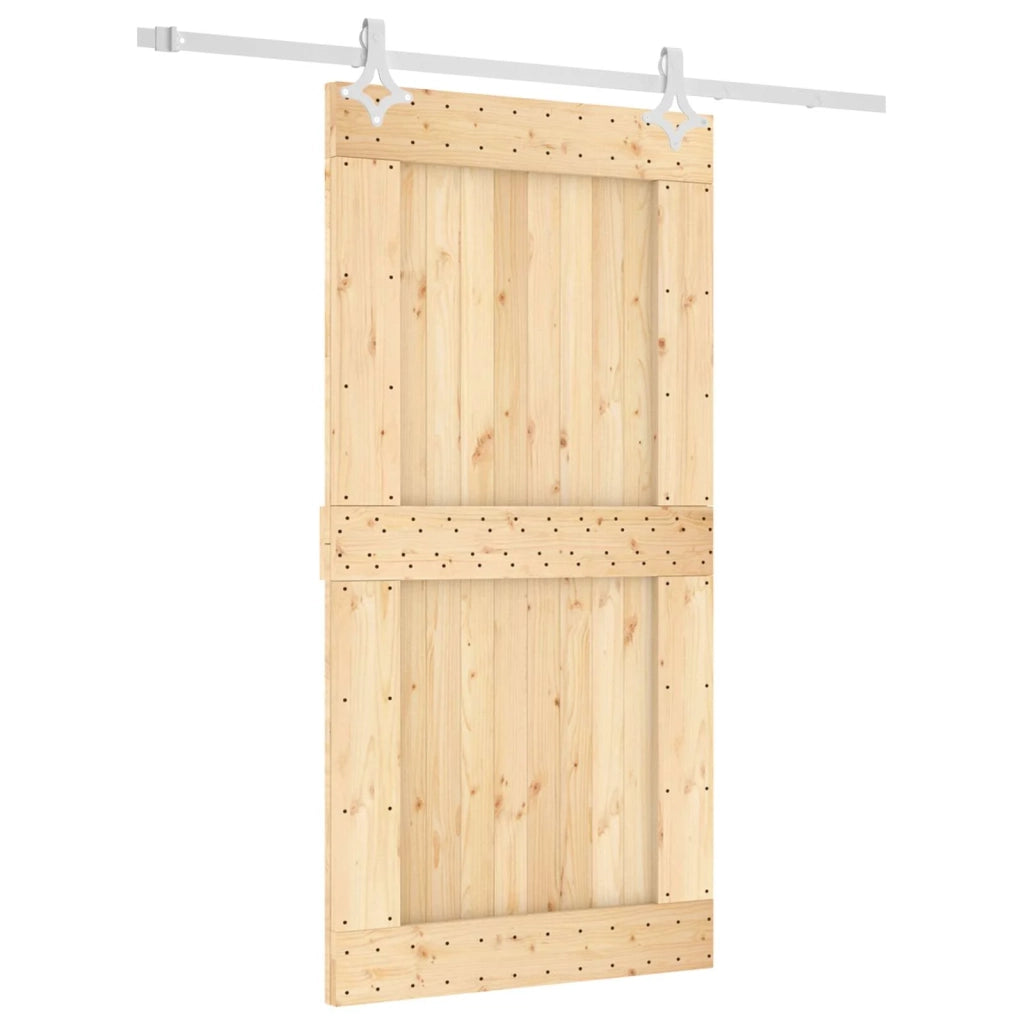 Porta scorrevole Naturale e Bianco 100 x 210 cm