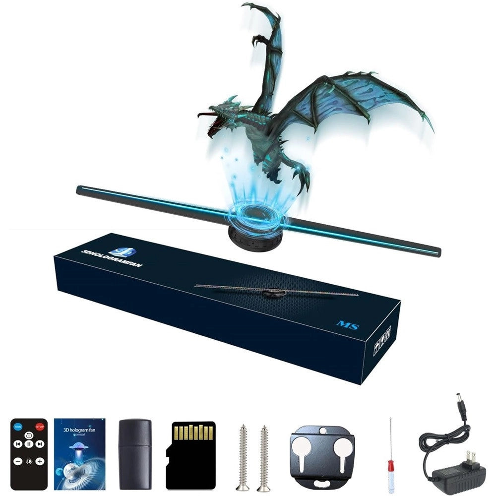 Trade Shop - Proiettore Di Ologramma 3d 42cm Proiezione Olografica Tridimensionale Per Android Wifi -