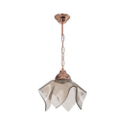 Lampada a sospensione Volga MDL3782 rame e vetro fumè EFFEZ