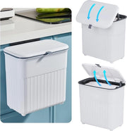Contenitore per rifiuti biologici per cucina con coperchio, 9 litri, piccolo contenitore per residui, fissaggio alla parete, contenitore per compost, contenitore per rifiuti con chiusura ermetica per appendere.