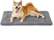Matrimoniale Cuscino per Cani di Medie Dimensioni - 89x56 cm Cuscino per Cani di Medie Dimensioni con Alta Densità Schiuma, Placca Sherpa Cuscino per Cani, Grigio