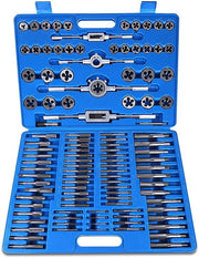 Set di Trapani e Taglieri per Viti a 110 pezzi - Trapano per Viti di Alta Qualità - Strumento Taglia - Metrico - Acciaio di Carbone - Incluso Chiave a Stantuffo M25/M38 - Set di Tappi per Viti
