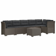 Divano da Giardino 6 Posti con Cuscini Aspetto Rattan PP 3444135