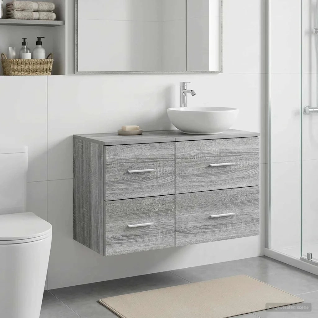 Armadio Bagno In-between Sonoma grigio 30 x 35 x 50 cm 890363