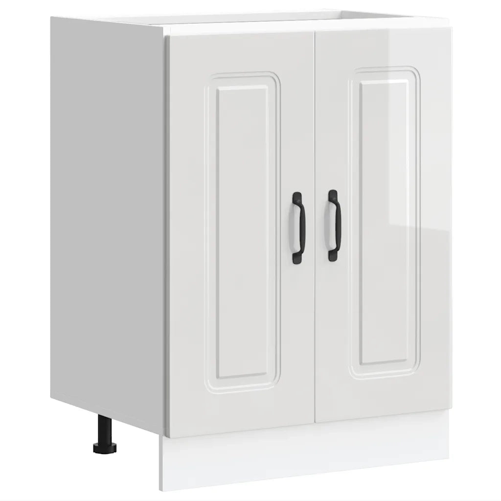 Mobile base lavello Kalmar Bianco Lucido 60x46x81,5 cm
