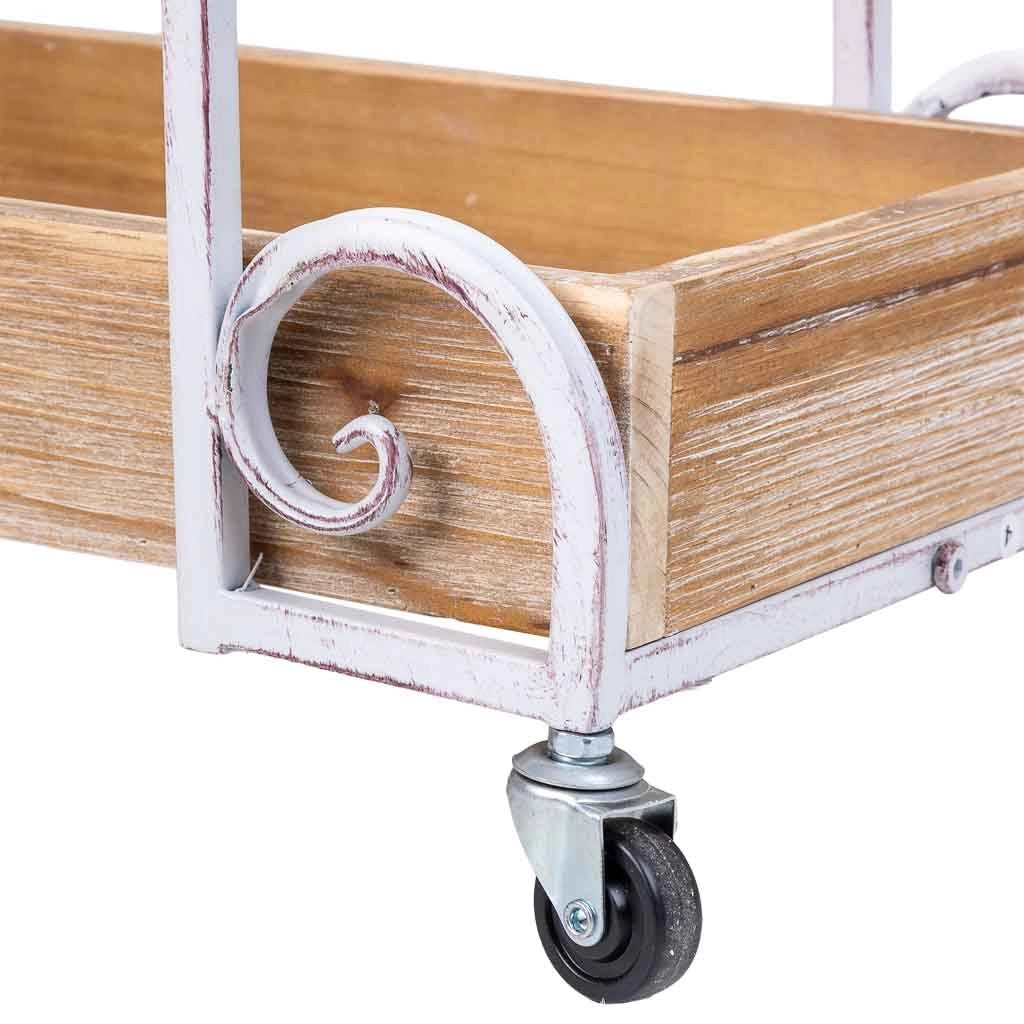 Carrello espositivo marrone, 62x35x86h cm