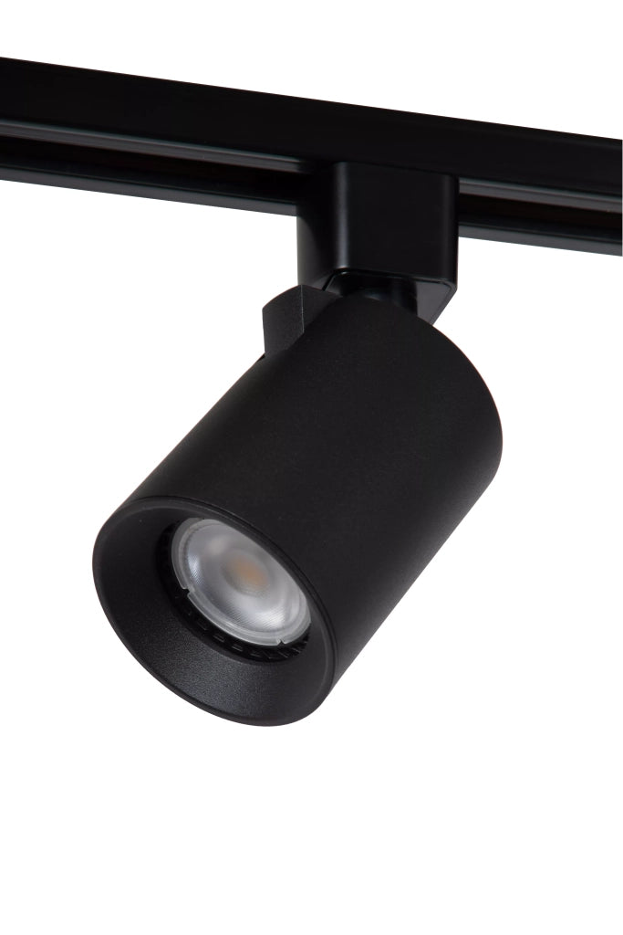 Faretto su binario orientabile nero GU10 5W Lucide