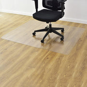 Tappetino Protezione Pavimento, Tappeto per Sedia da Ufficio in PVC Ecologico, Trasparente, 120 x 150 cm