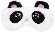 Slaapmasker panda con cuscino morbido per bambini adulti, protezione per gli occhi con emoticon divertenti, adatto per uso casalingo e viaggi.