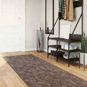 Runner Tappeto MARSA Grigio 100 x 350 cm Poliestere e PVC