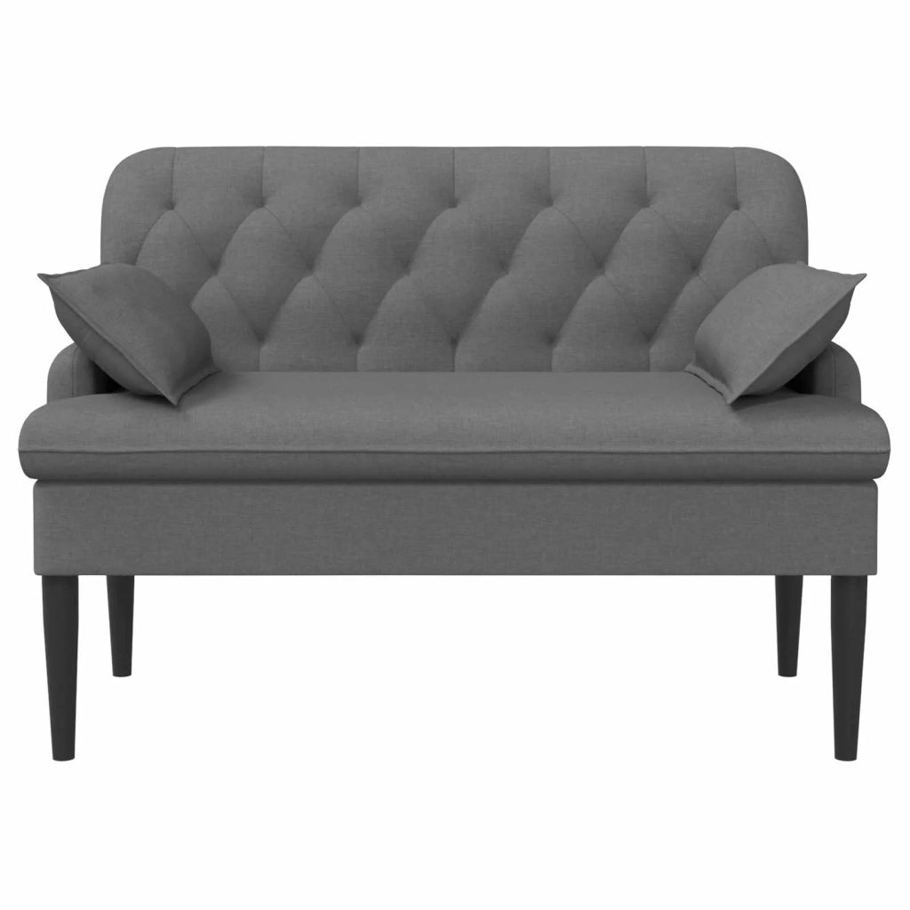 Loveseat con bottoni imbottiti Grigio Scuro 111 x 68 x 80 cm 42041797